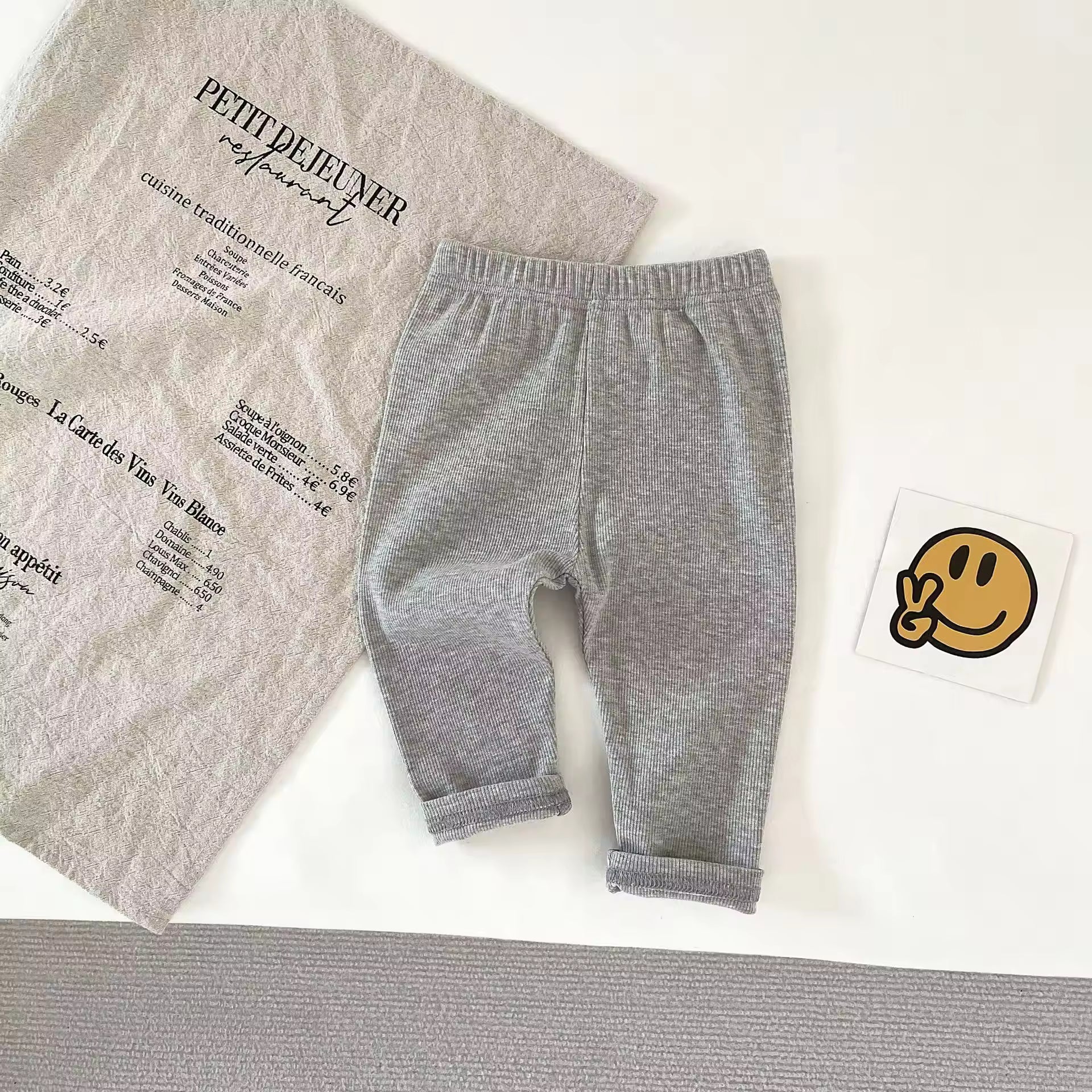 Soft Ribbed Cotton Baby Pants (Single)