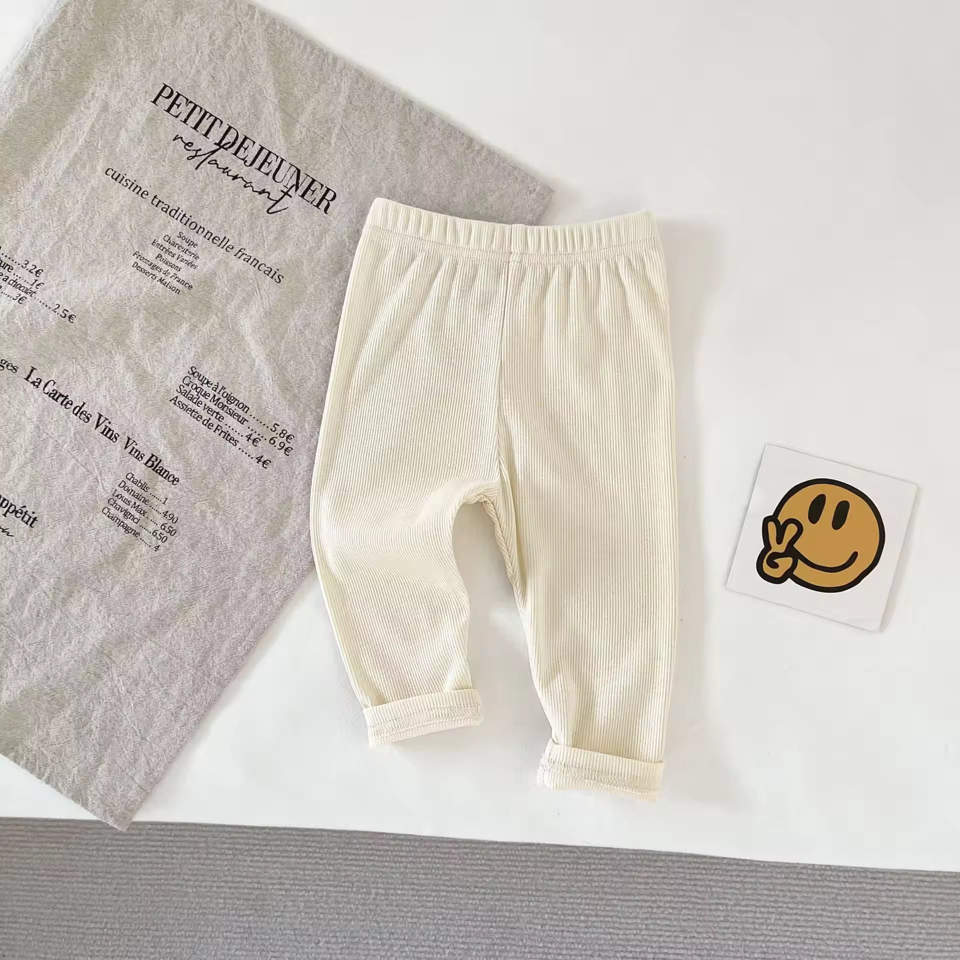 Soft Ribbed Cotton Baby Pants (Single)