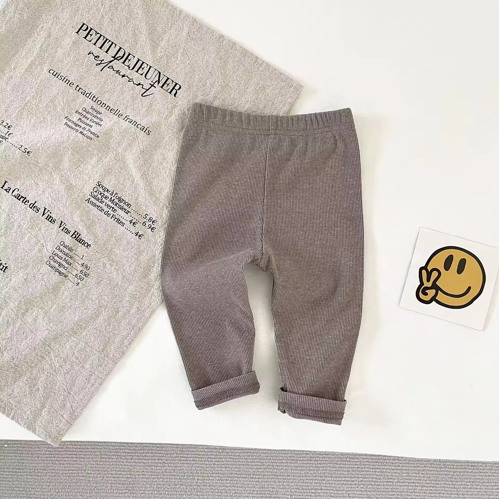 Soft Ribbed Cotton Baby Pants (Single)
