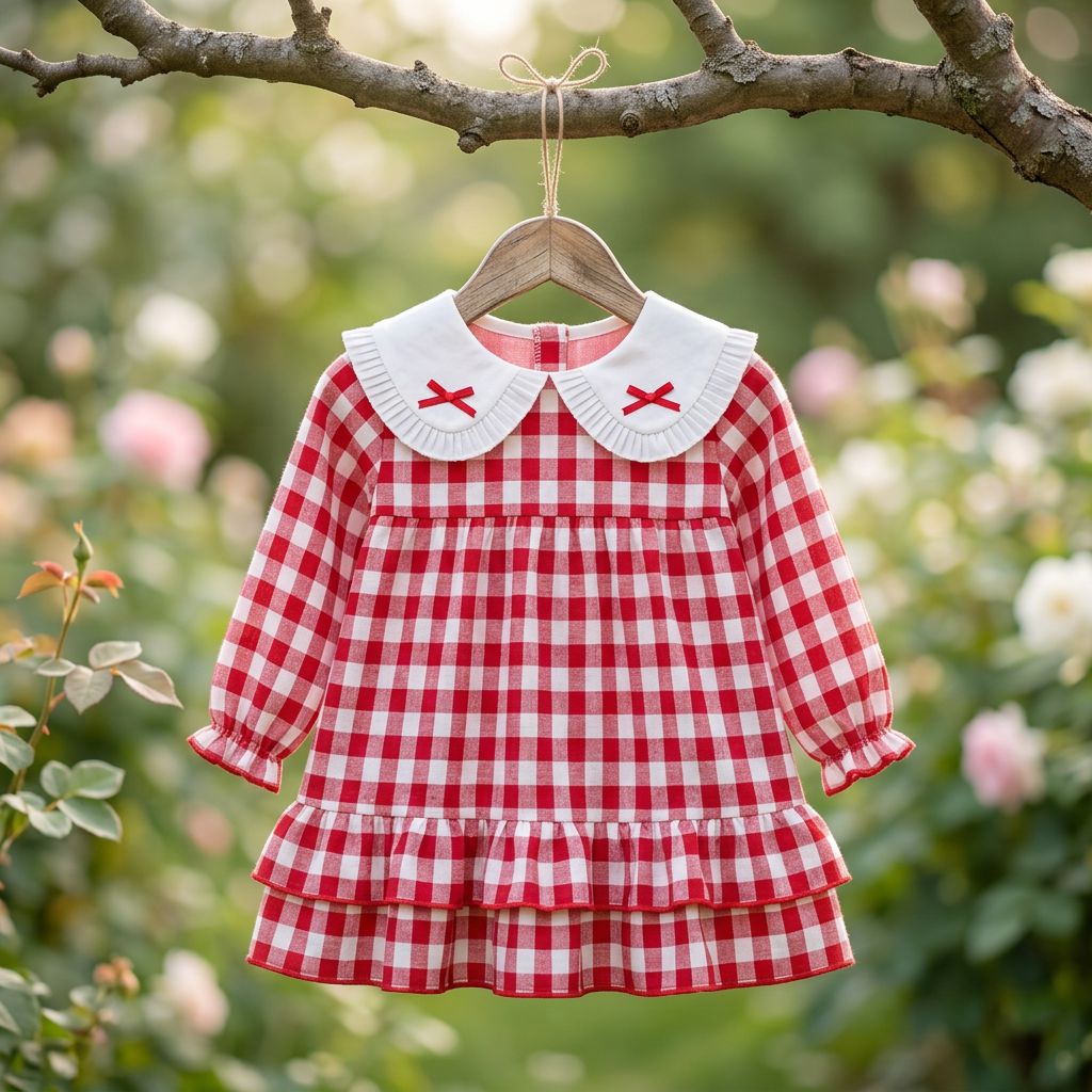 Baby Girl Long Sleeve Plaid Dress