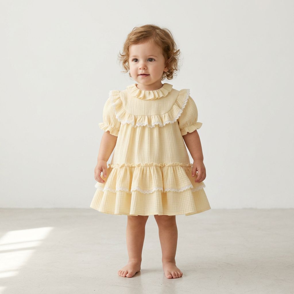 Pure Linen Baby Dress