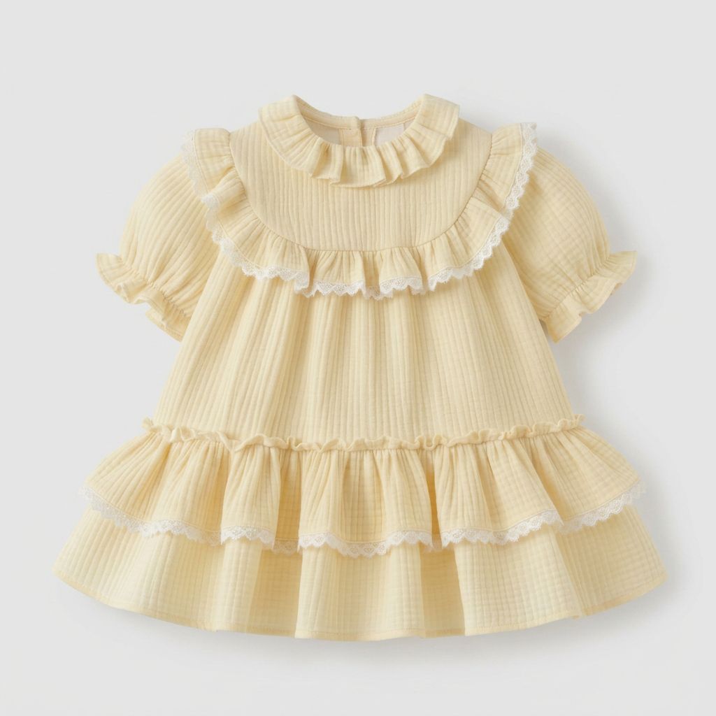 Pure Linen Baby Dress