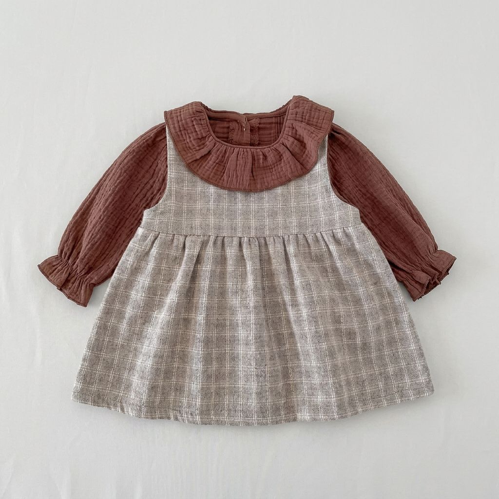 Infants Cotton Long-Sleeved Dress