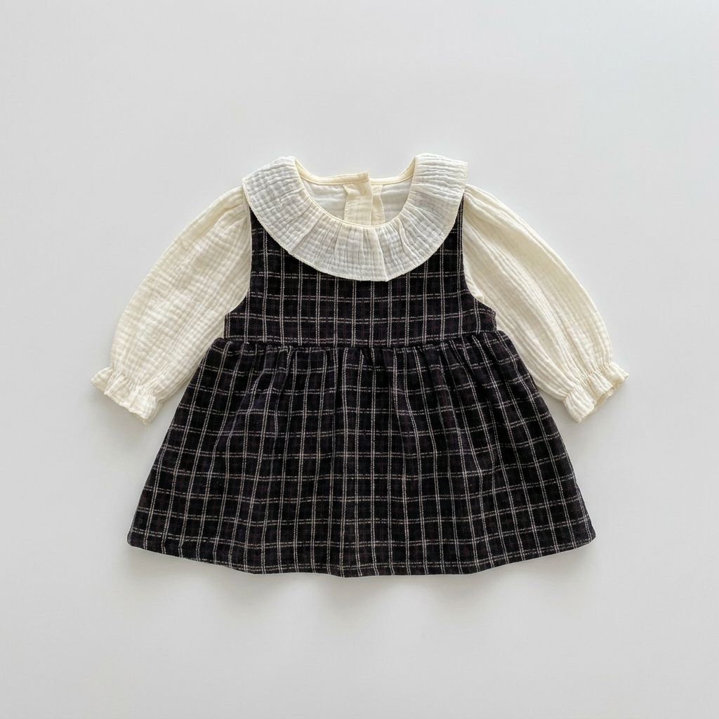 Infants Cotton Long-Sleeved Dress
