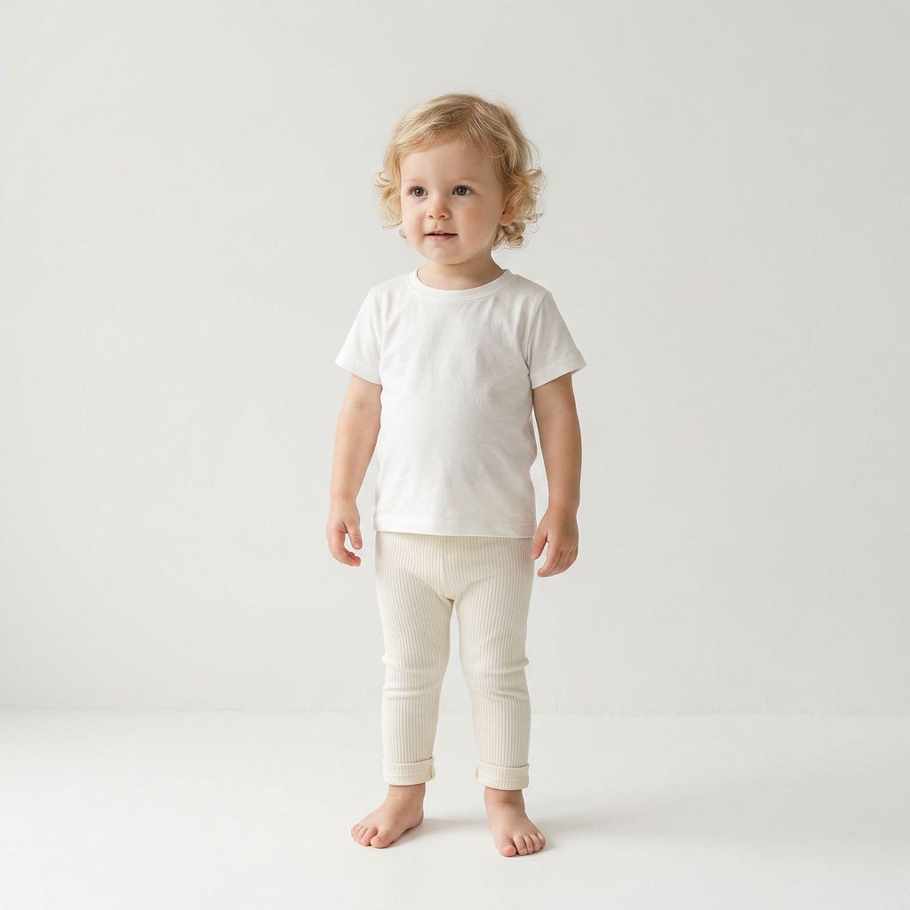 Soft Ribbed Cotton Baby Pants Set
