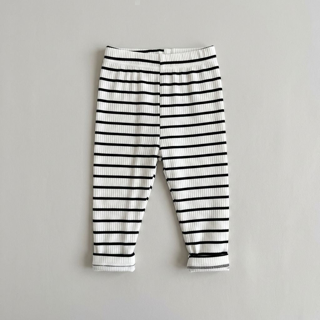 Soft Ribbed Cotton Baby Pants (Single)