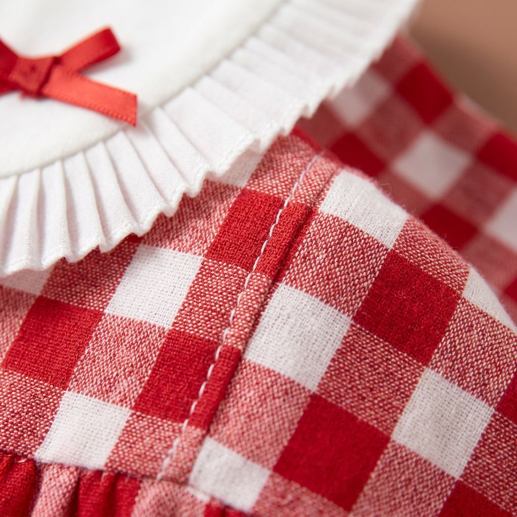 Baby Girl Long Sleeve Plaid Onesies