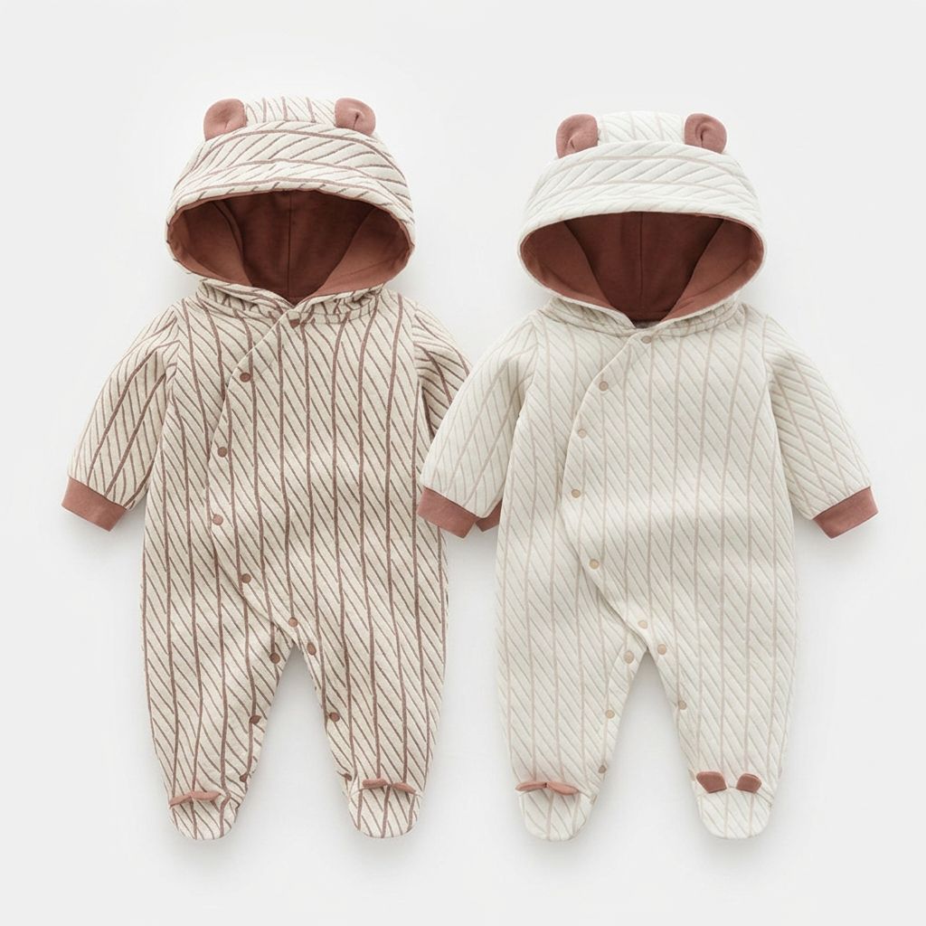 Thick and Warm Baby Jumpsuit (Set)