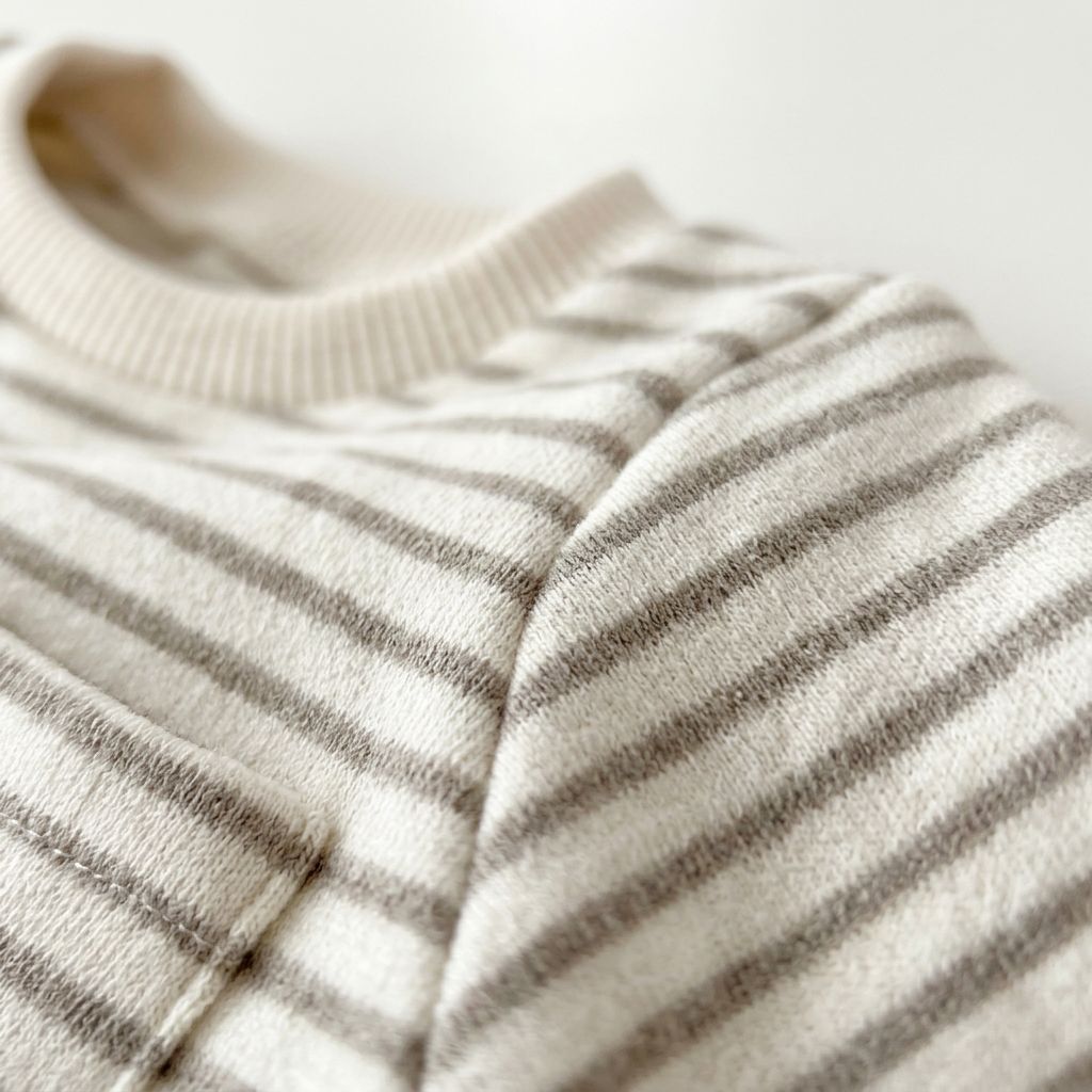 Knit Cotton Bodysuit with Snap Button (Set)