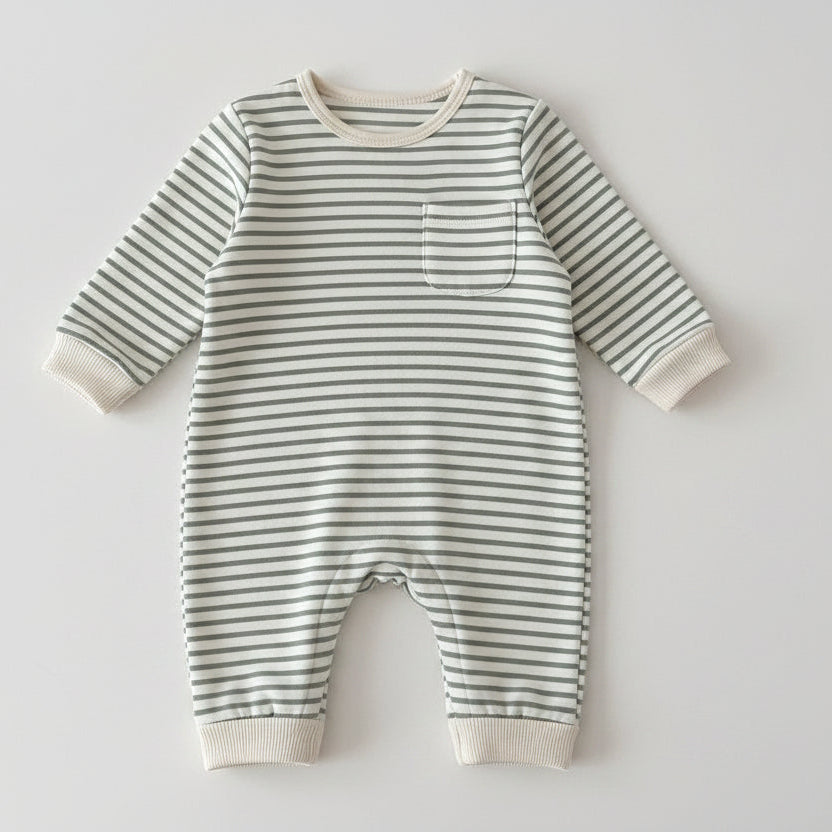 Knit Cotton Bodysuit with Snap Button