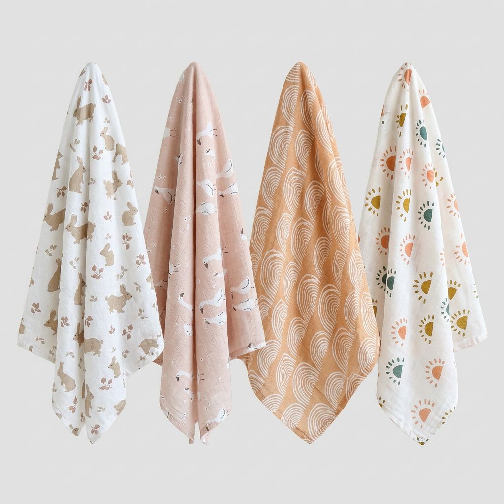 Baby Muslin Swaddle Cloth (Set)