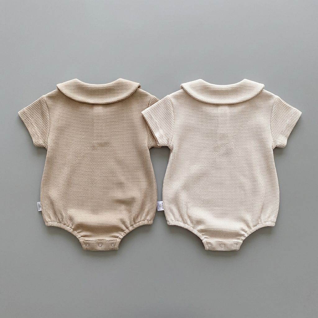Waffle textured Romper (Set)