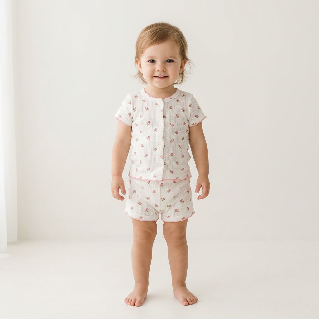 Girls Cotton Clothing Set for Summer