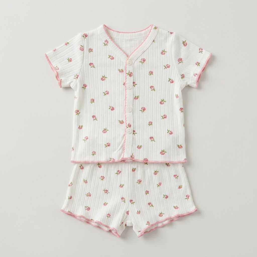 Girls Cotton Clothing Set for Summer